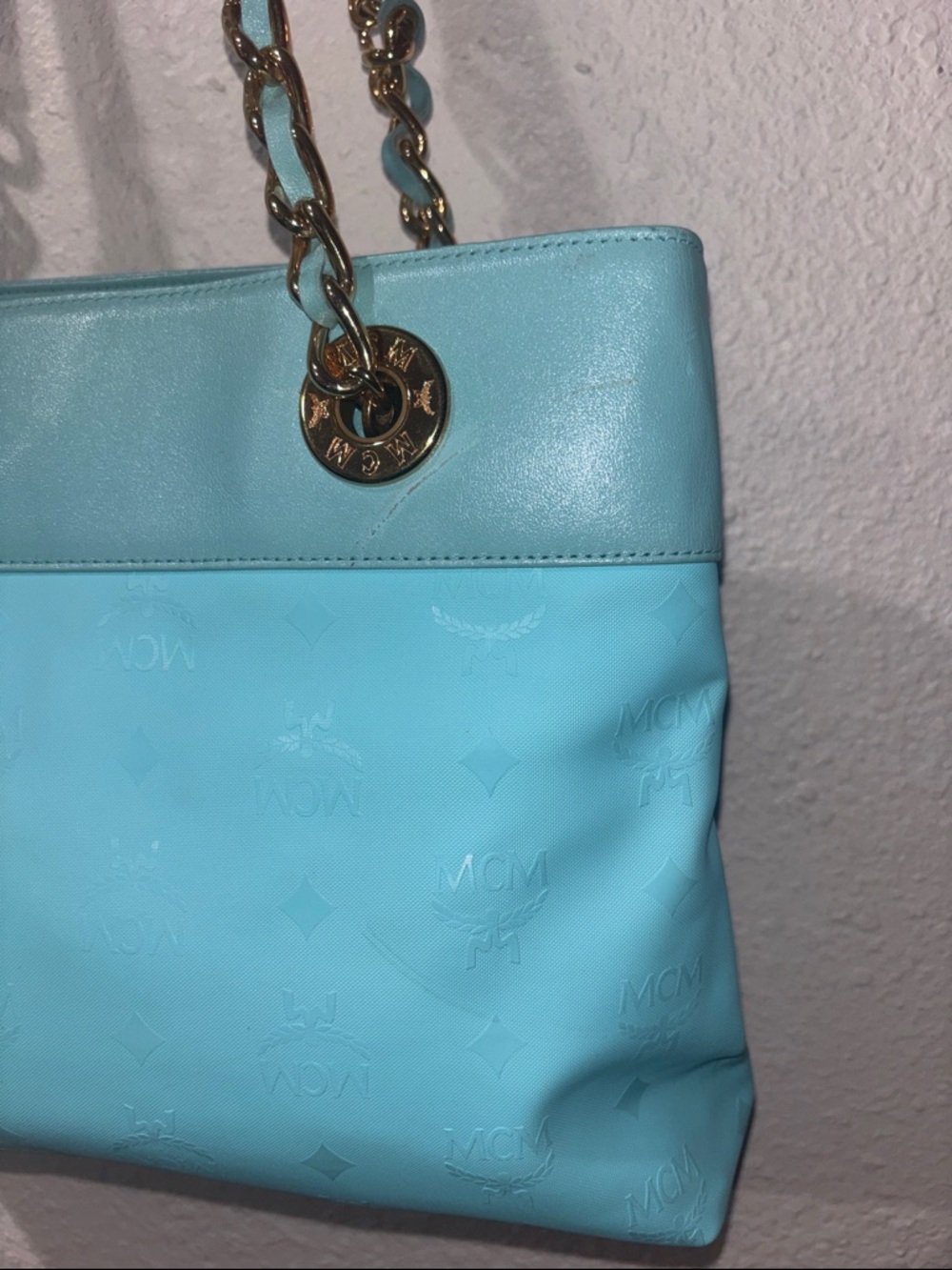 MCM Vintage Aqua Blue Shoulder bag - Picture 5 of 10